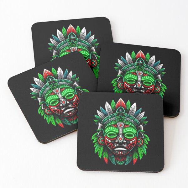 Item preview, Neon Aztec Tribal Mask Design  designed and sold by PrintBreeze.