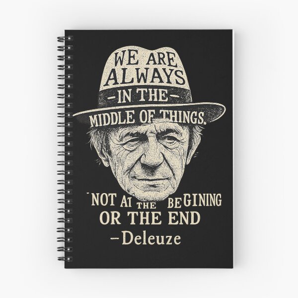 Item preview, Deleuze in the Middle of Things — Existential Philosophy Tee designed and sold by Overthinkers Anonymous.