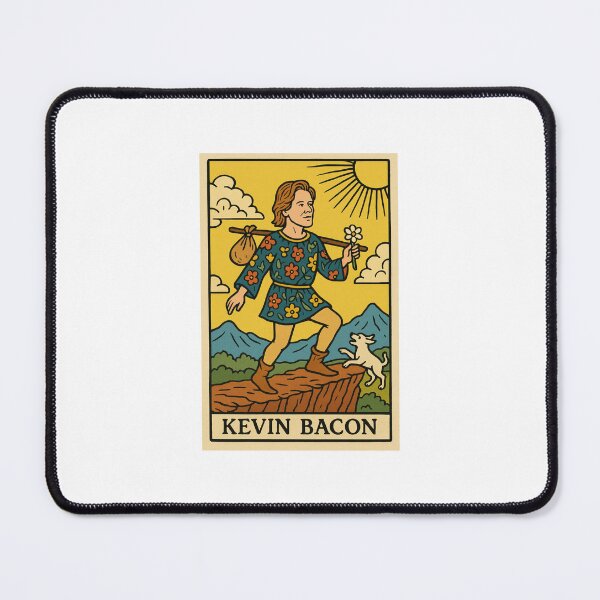 Item preview, Kevin Bacon Tarot card pizza hamburger meme prank weird birthday funny designed and sold by CheeseBlueprint.