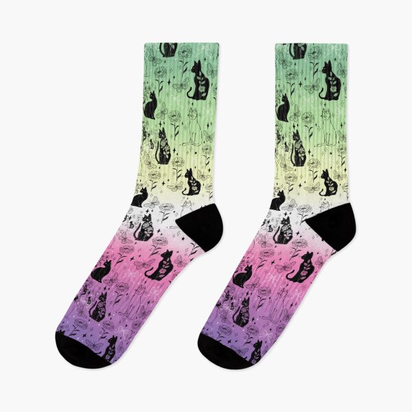 Item preview, Genderfae Pride Black Cat Witchy Magic Design designed and sold by Travelslightly.