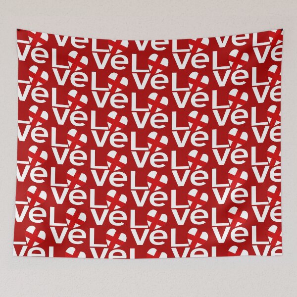 Item preview, White Red English LOVE designed and sold by AuntieShoe.