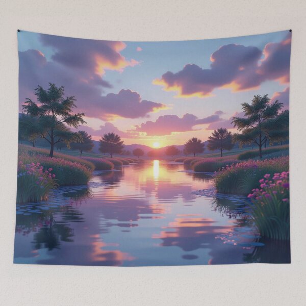Item preview, Pastel Riverdream – Sunlight, reflection & nature’s silence in a Monet-inspired mood designed and sold by FotoworldEdel.