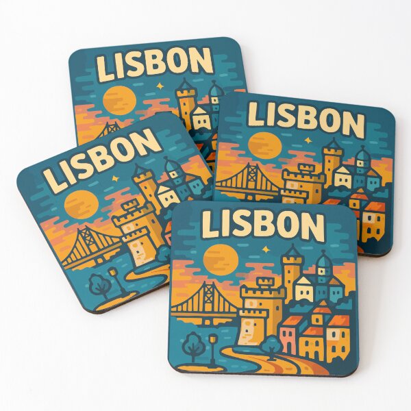 Item preview, Pegatina de recuerdo de viaje de Lisboa designed and sold by rogue-design.