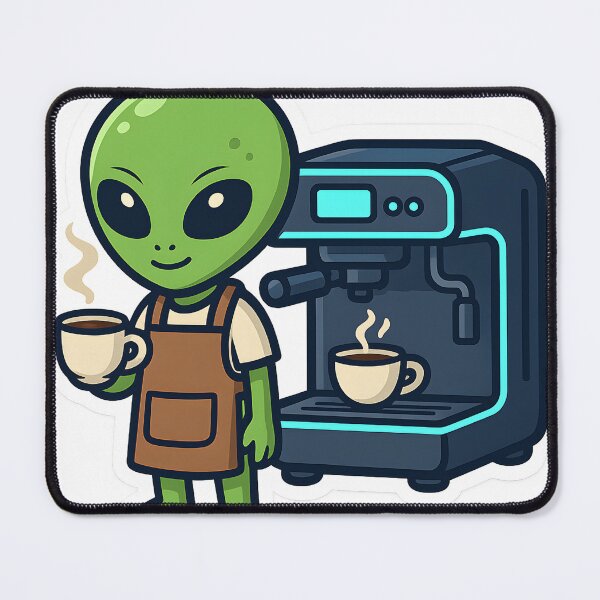 Item preview, Alien Barista – Funny Space Coffee Design designed and sold by StickyGuys.