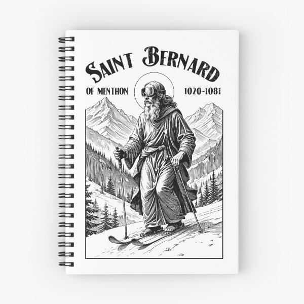 Item preview, Skiing Skier Patron Saint Bernard Vintage Winter Skiers designed and sold by GrandeDuc.