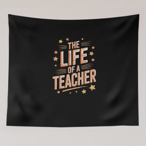Item preview, The Life of a Teacher Vintage Typography Quote Design designed and sold by MissRasheedHam.