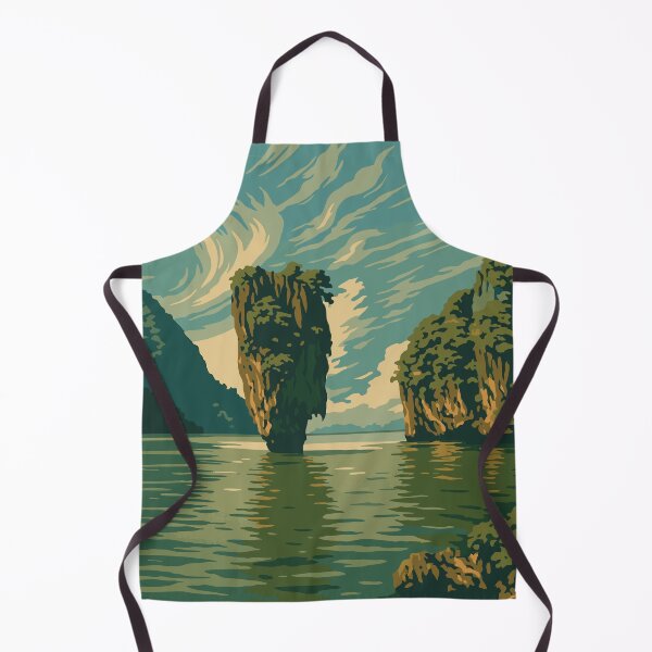 Artikelvorschau, Landschaft im Vintage-Stil der berühmten Insel in Thailand. entworfen und verkauft von ColorTherapy.