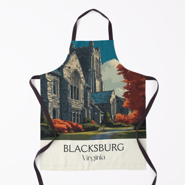 Item preview, Blacksburg Virginia Vintage Travel Art | Hokie College Town Illustration designed and sold by TuncGK.