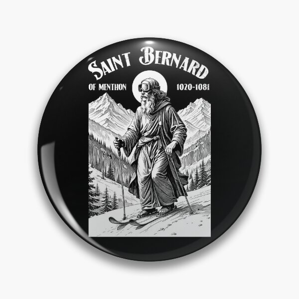Item preview, Skiing Skier Patron Saint Bernard Vintage Winter Skiers designed and sold by GrandeDuc.