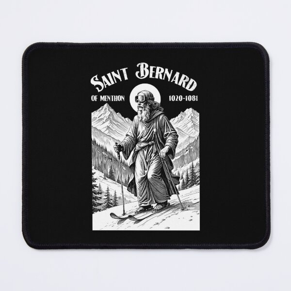 Item preview, Skiing Skier Patron Saint Bernard Vintage Winter Skiers designed and sold by GrandeDuc.