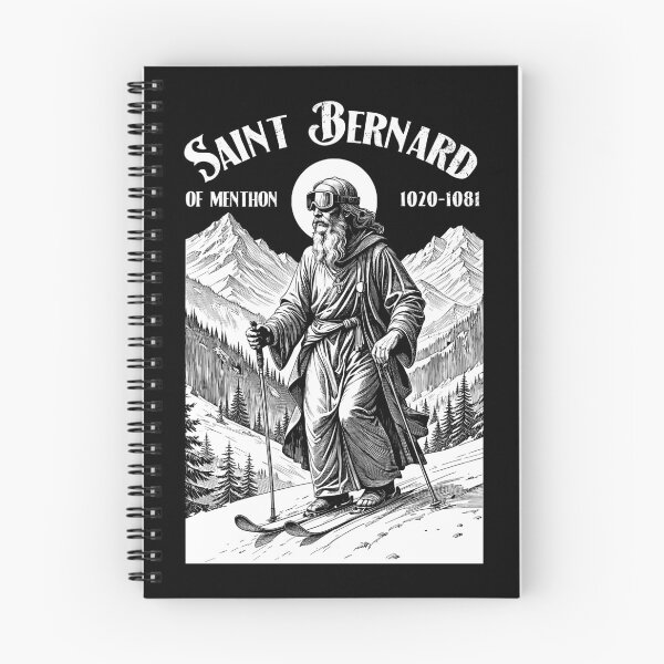 Item preview, Skiing Skier Patron Saint Bernard Vintage Winter Skiers designed and sold by GrandeDuc.