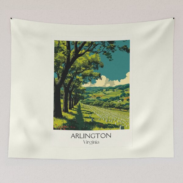 Item preview, Arlington Virginia Retro Travel Art | Scenic Parkway Illustration designed and sold by TuncGK.