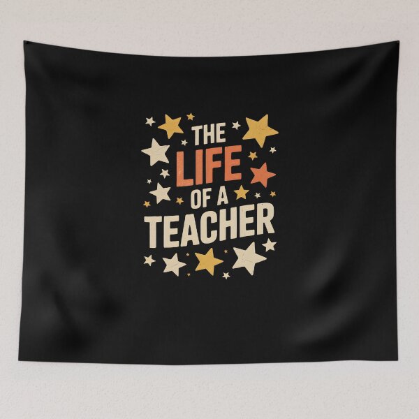 Item preview, The Life of a Teacher Vintage Typography Quote Design designed and sold by MissRasheedHam.