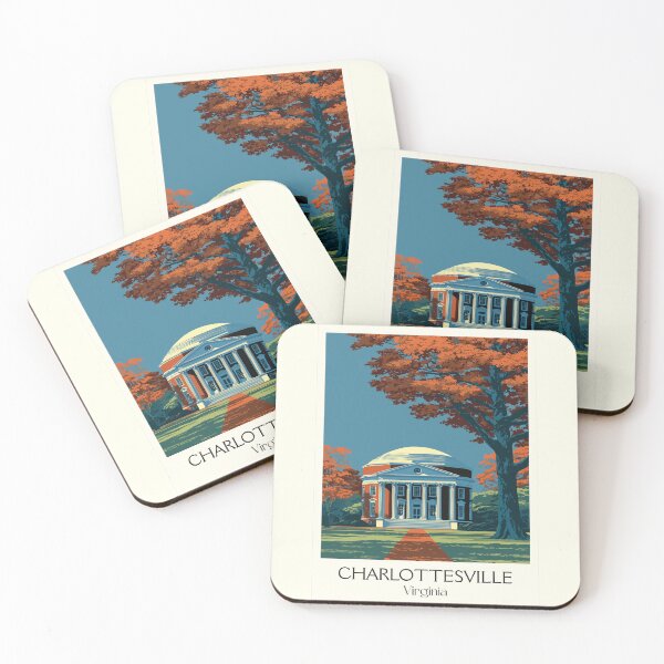 Item preview, Charlottesville Virginia Vintage Travel Art | The Rotunda Illustration designed and sold by TuncGK.