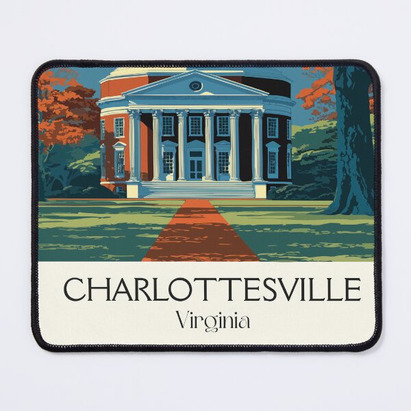 Item preview, Charlottesville Virginia Vintage Travel Art | The Rotunda Illustration designed and sold by TuncGK.