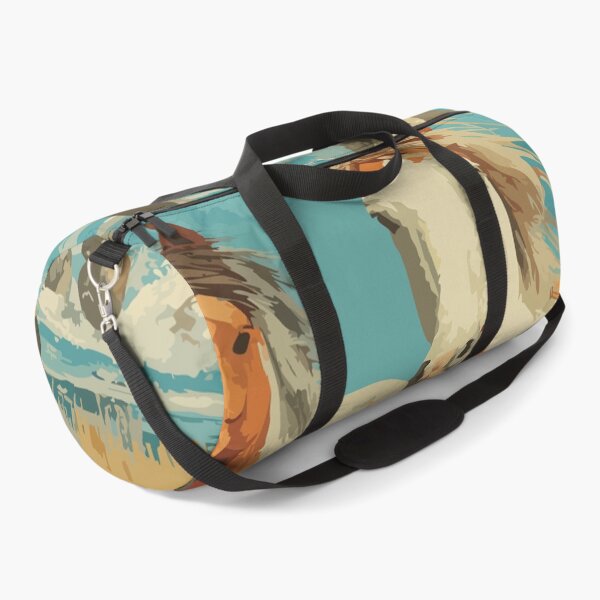 Item preview, Chincoteague Virginia Retro Travel Art | Wild Ponies Illustration designed and sold by TuncGK.