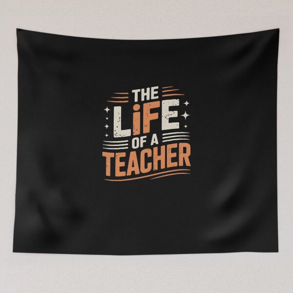 Item preview, The Life of a Teacher Vintage Typography Quote Design designed and sold by MissRasheedHam.