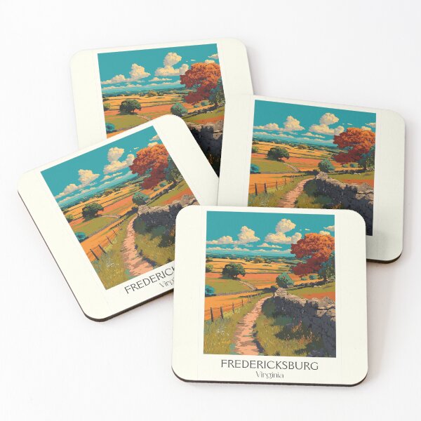 Item preview, Fredericksburg Virginia Vintage Travel Design | Historic Countryside Art designed and sold by TuncGK.