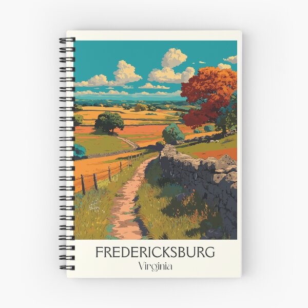 Item preview, Fredericksburg Virginia Vintage Travel Design | Historic Countryside Art designed and sold by TuncGK.