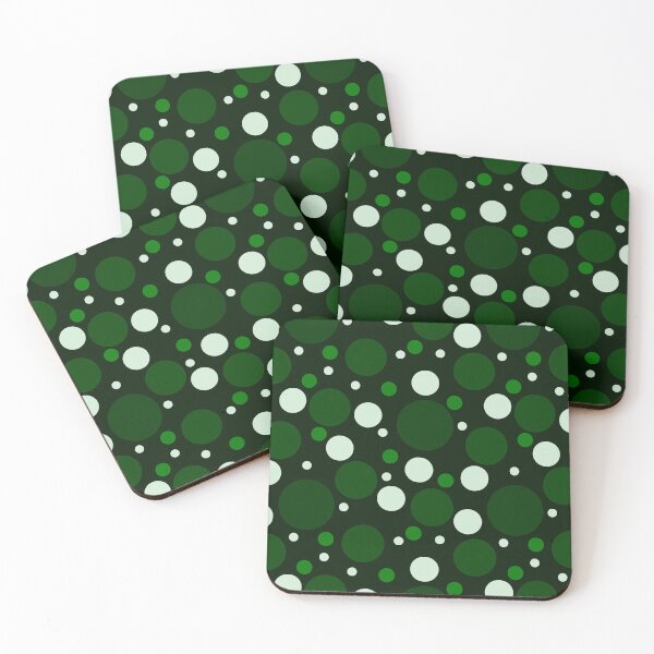 Item preview, Abstract Random Dark Green, Light Green and White Polka Dots  designed and sold by POLKAIWERX.