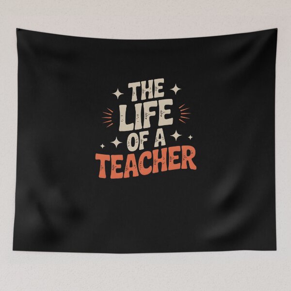Item preview, The Life of a Teacher Vintage Typography Quote Design designed and sold by MissRasheedHam.