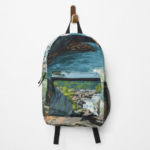 Item preview, Great Falls Virginia Vintage Travel Design | Potomac River Park Art designed and sold by TuncGK.