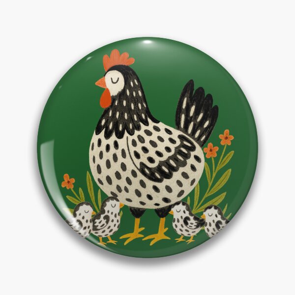 Item preview, Cottagecore hen with chicks Sticker  designed and sold by Taika Tori Art .