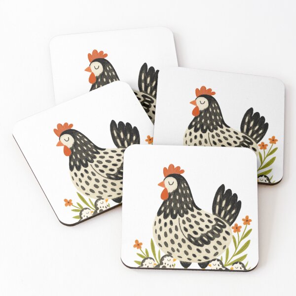 Item preview, Cottagecore hen with chicks Sticker  designed and sold by Taika Tori Art .