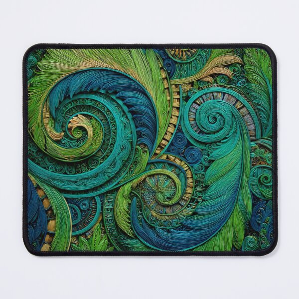 Item preview, New Zealand Māori Paua Pattern Koru Design 469 designed and sold by GrinGalore.