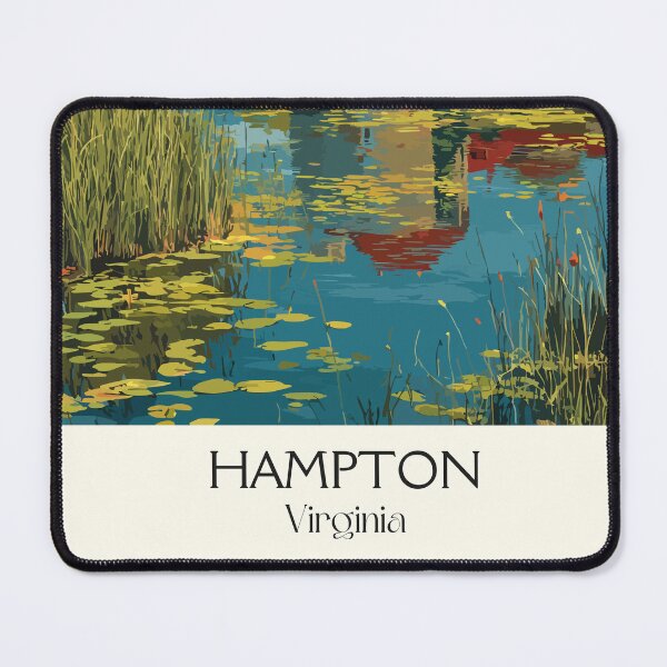 Item preview, Hampton Virginia Retro Travel Art | Historic Coastal City Design designed and sold by TuncGK.