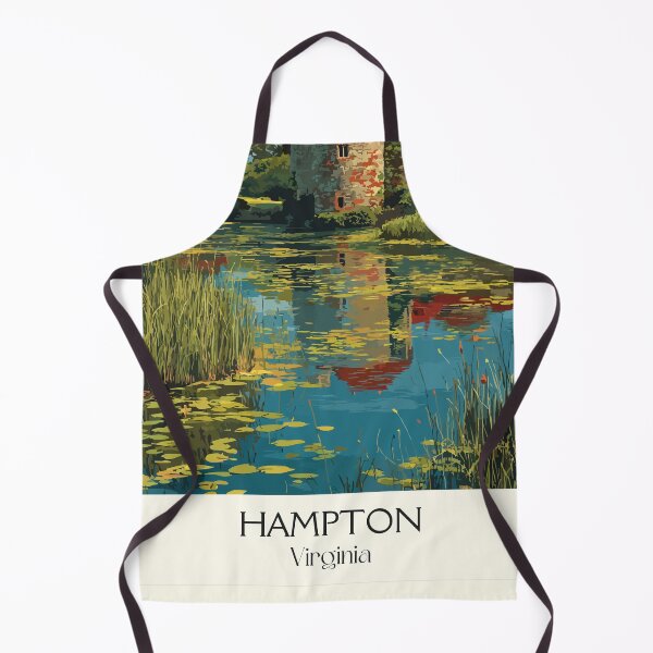 Item preview, Hampton Virginia Retro Travel Art | Historic Coastal City Design designed and sold by TuncGK.