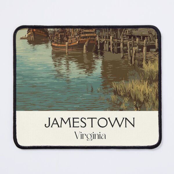 Item preview, Jamestown Virginia Vintage Travel Design | Historic Settlement Art designed and sold by TuncGK.