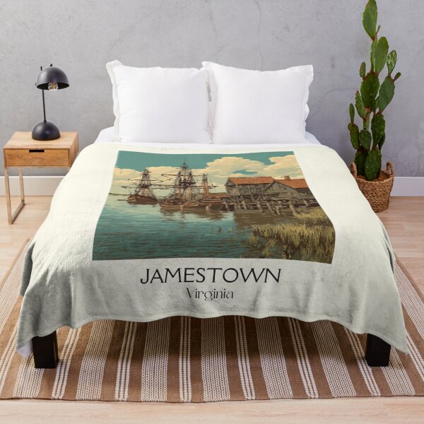 Item preview, Jamestown Virginia Vintage Travel Design | Historic Settlement Art designed and sold by TuncGK.