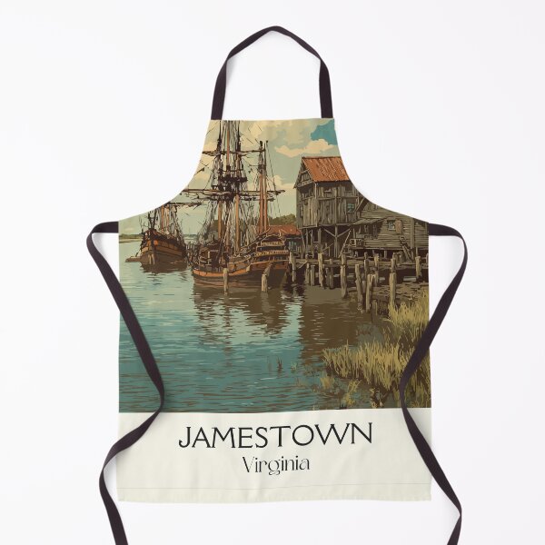 Item preview, Jamestown Virginia Vintage Travel Design | Historic Settlement Art designed and sold by TuncGK.