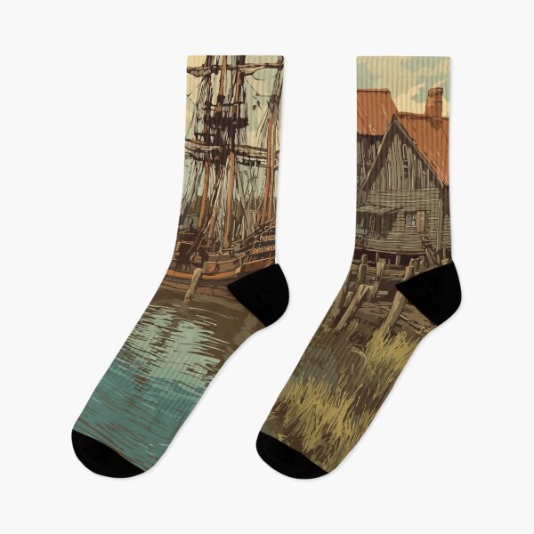 Item preview, Jamestown Virginia Vintage Travel Design | Historic Settlement Art designed and sold by TuncGK.