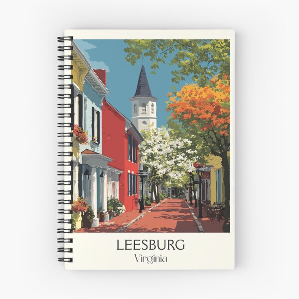 Item preview, Leesburg Virginia Retro Travel Art | Historic Downtown Illustration designed and sold by TuncGK.