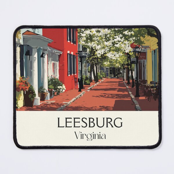 Item preview, Leesburg Virginia Retro Travel Art | Historic Downtown Illustration designed and sold by TuncGK.
