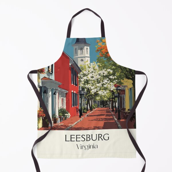 Item preview, Leesburg Virginia Retro Travel Art | Historic Downtown Illustration designed and sold by TuncGK.