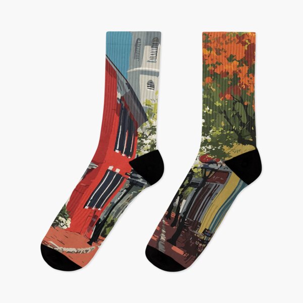 Item preview, Leesburg Virginia Retro Travel Art | Historic Downtown Illustration designed and sold by TuncGK.