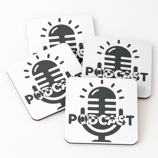 Item preview, Classic podcast microphone icon with rays designed and sold by AFernandesDSG.