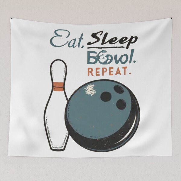 Item preview, Eat Sleep Bowl Repeat – Vintage Bowling Tee designed and sold by Iuqiune.