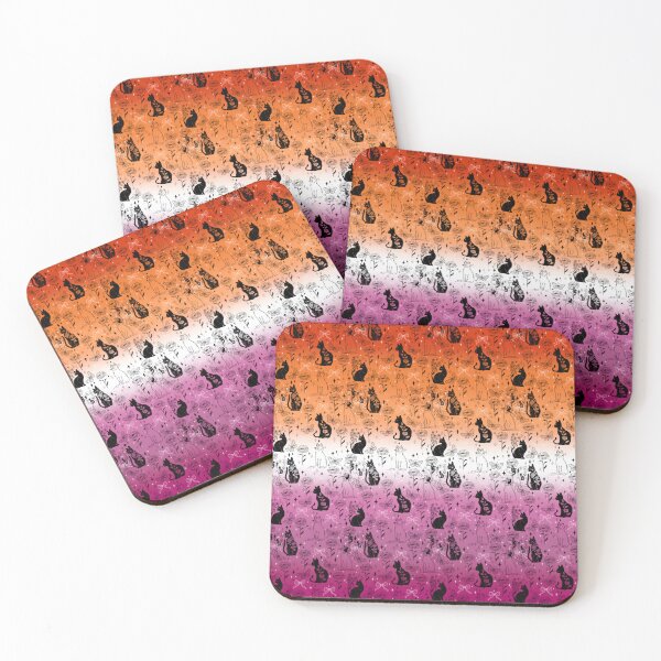 Item preview, Lesbian Pride Black Cat Witchy Magic Design designed and sold by Travelslightly.