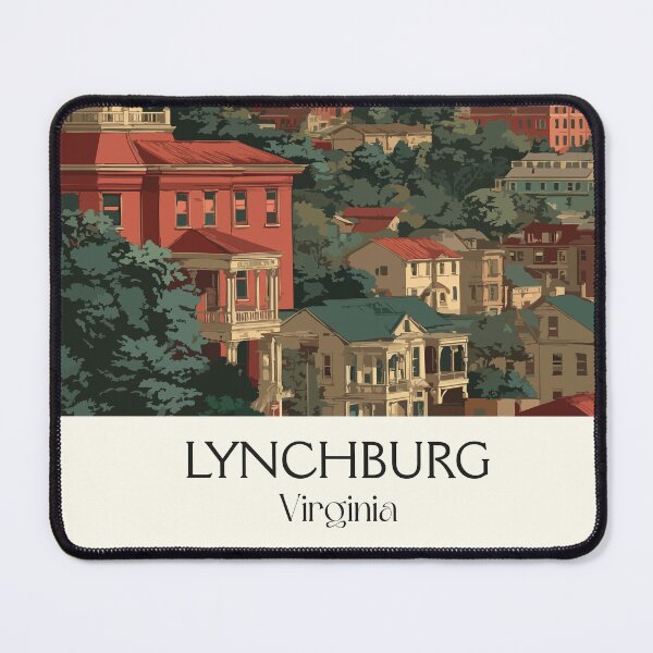 Item preview, Lynchburg Virginia Vintage Travel Art | The Hill City Illustration designed and sold by TuncGK.