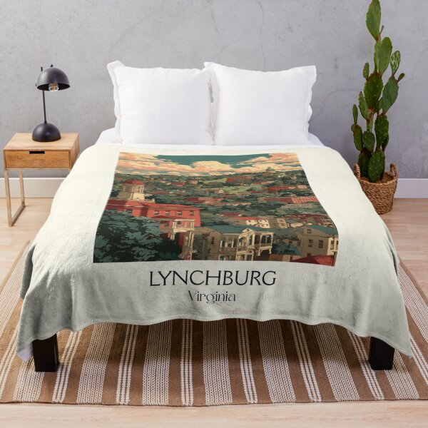 Item preview, Lynchburg Virginia Vintage Travel Art | The Hill City Illustration designed and sold by TuncGK.