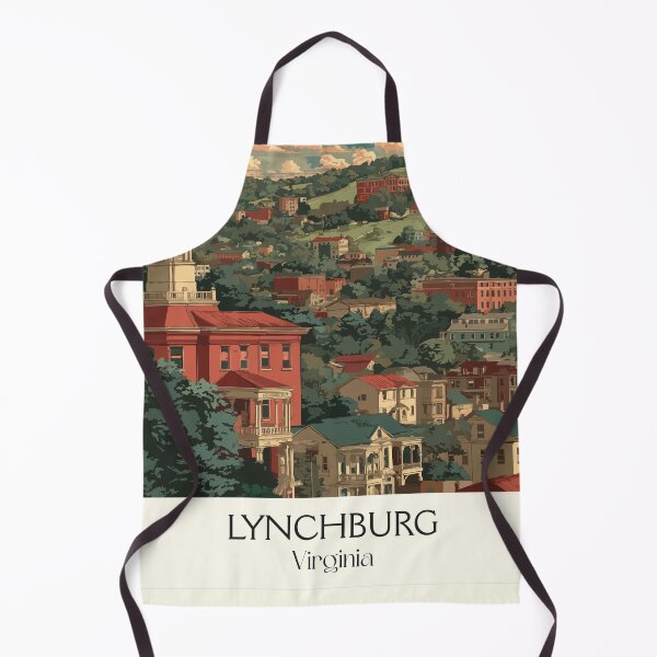 Item preview, Lynchburg Virginia Vintage Travel Art | The Hill City Illustration designed and sold by TuncGK.