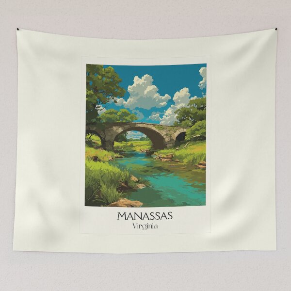 Item preview, Manassas Virginia Retro Travel Design | Bull Run Battlefield Art designed and sold by TuncGK.
