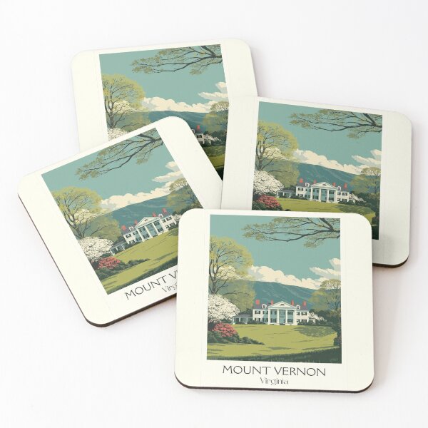 Artikelvorschau, Mount Vernon Virginia Retro Reisedesign | George Washingtons Nachlasskunst entworfen und verkauft von TuncGK.