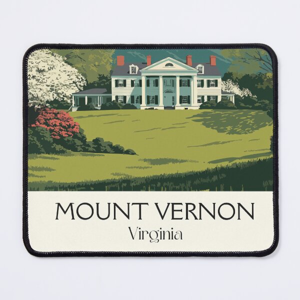 Item preview, Mount Vernon Virginia Retro Travel Design | George Washington's Estate Art designed and sold by TuncGK.