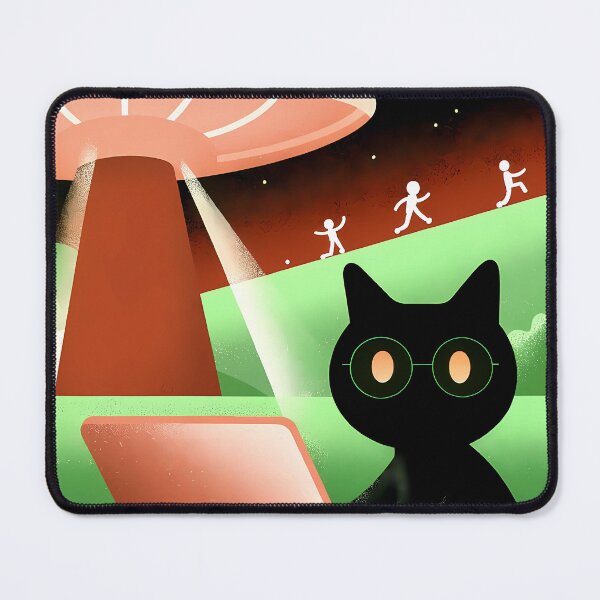 Item preview, Alien Cat Selfie With Alien UFO kidnapping human Funny Cat Gifts For Men Women Sticker designed and sold by RAZ1995.