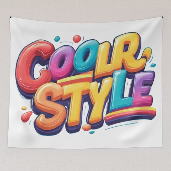 Item preview, Cool Style – Colorful Typography Design designed and sold by AlexLineArt.